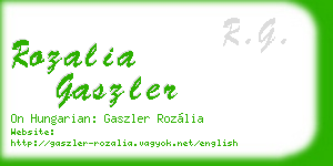 rozalia gaszler business card
