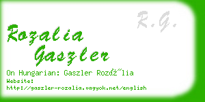 rozalia gaszler business card